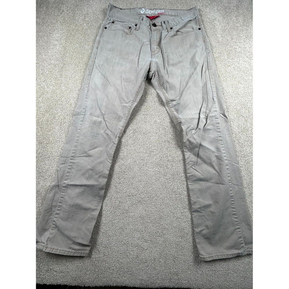 Denizen From Levi's Slim Straight Jeans Mens 32x32 Gray‎ Denim Cotton Everyday